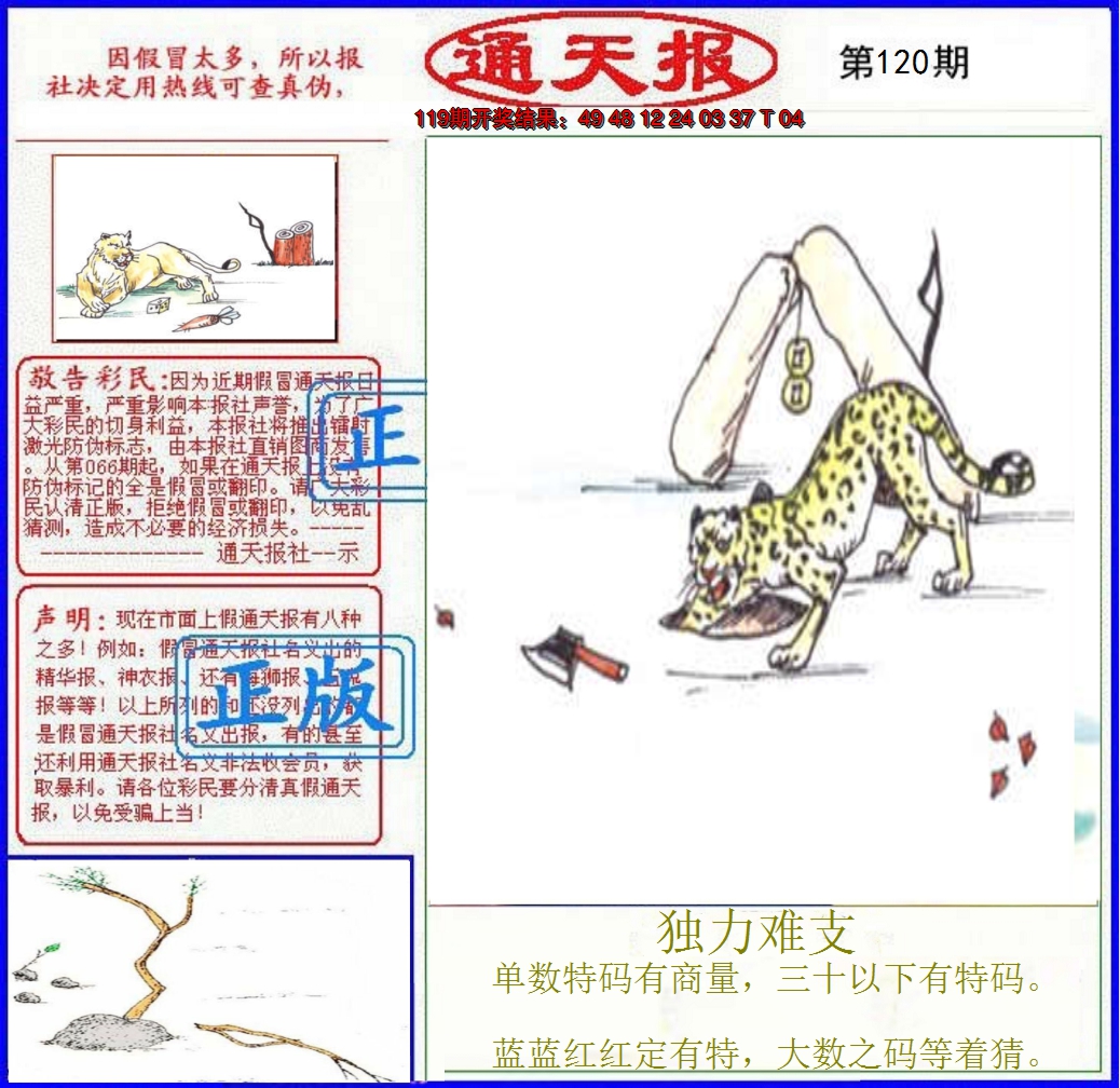 2024120期正版通天报