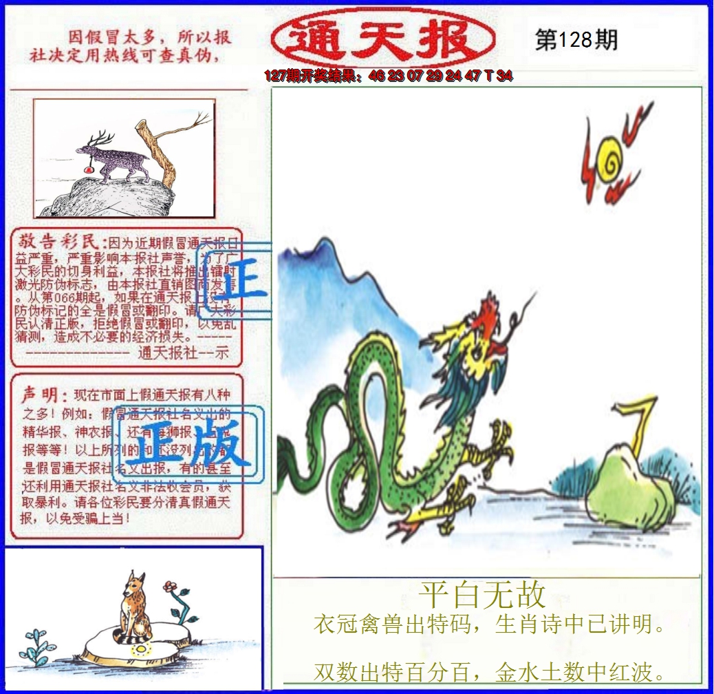 2024128期正版通天报