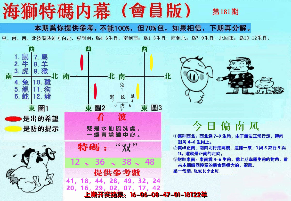 2024181期另版海狮特码内幕报