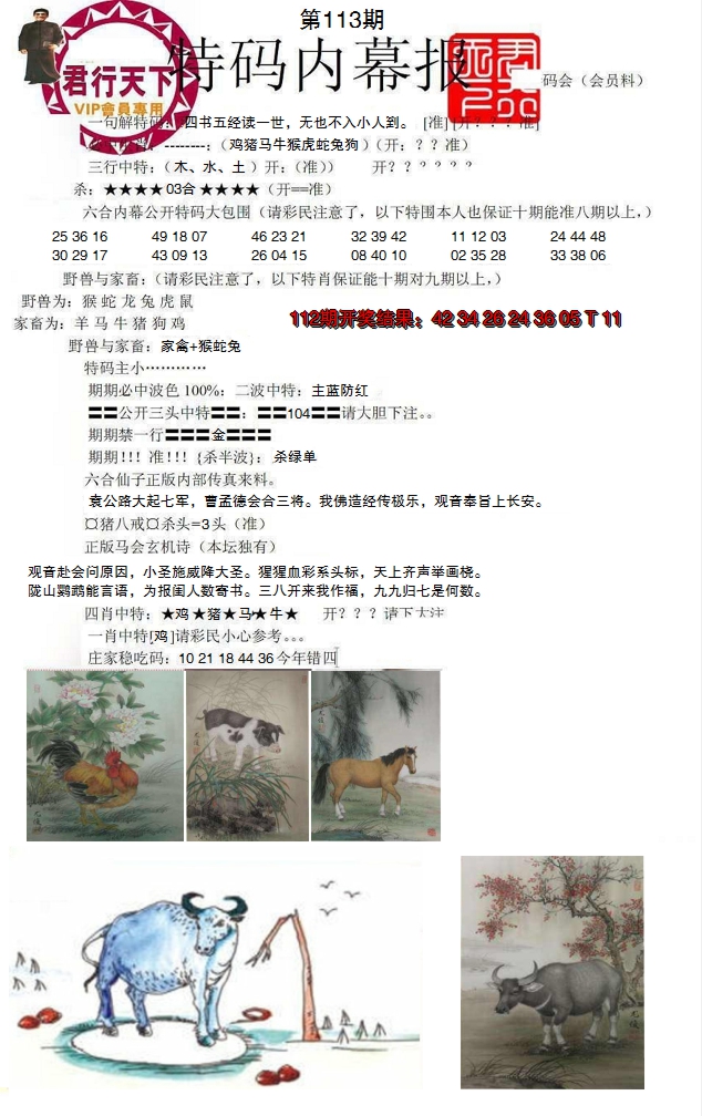 2024113期特码内幕报
