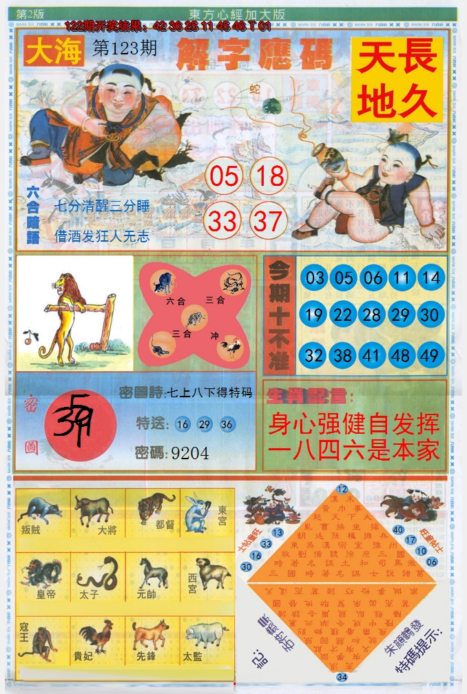 2024123期东方心经B加大版