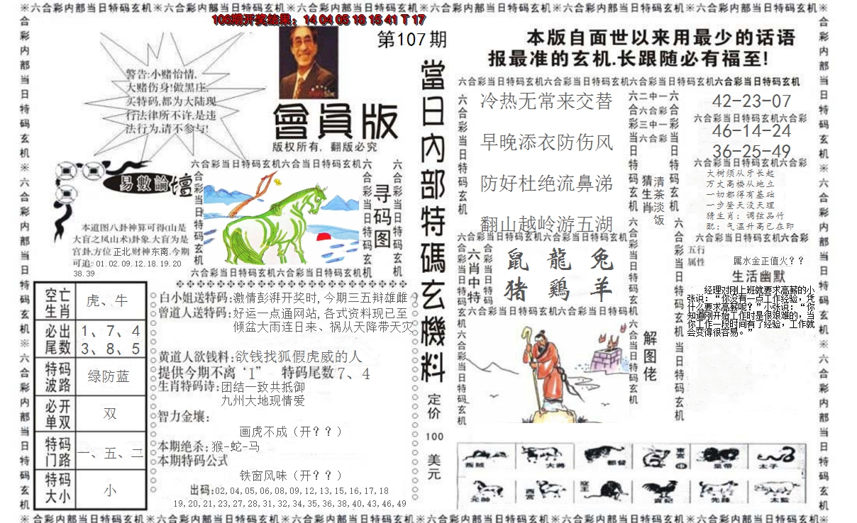 2024107期当日特码玄机报