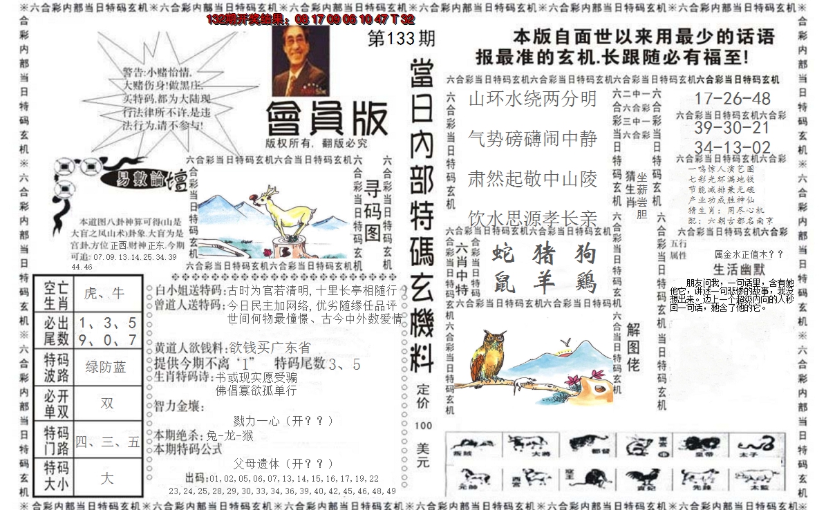 2024133期当日特码玄机报