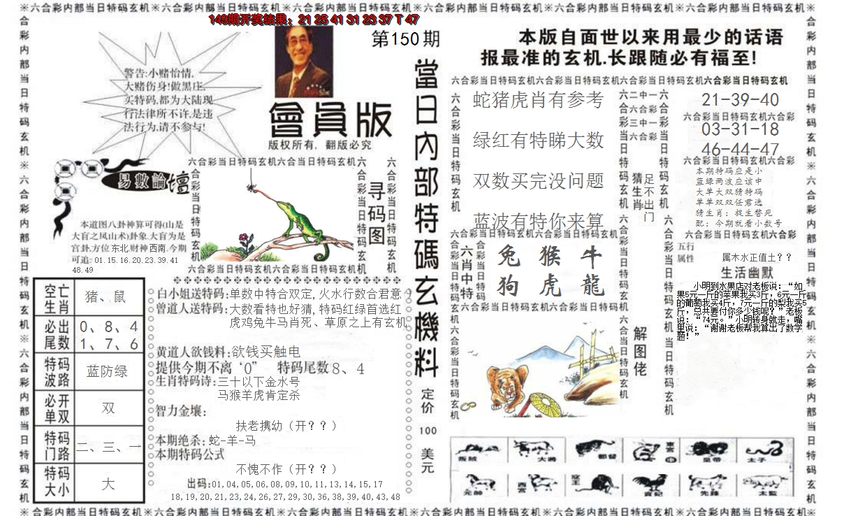 2024150期当日特码玄机报