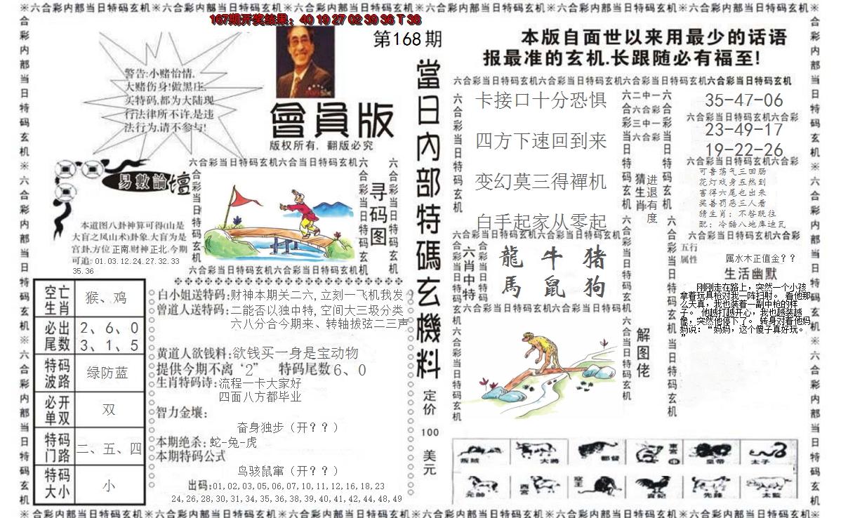 2024168期当日特码玄机报