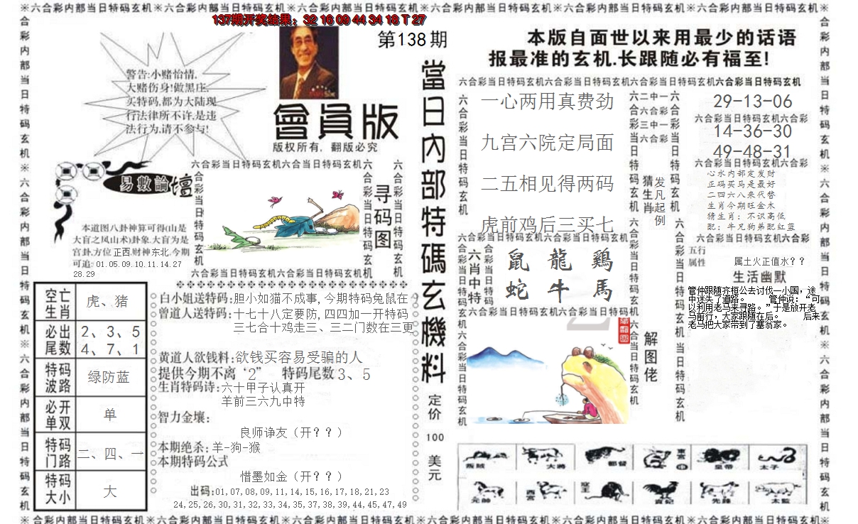 2024138期当日特码玄机报
