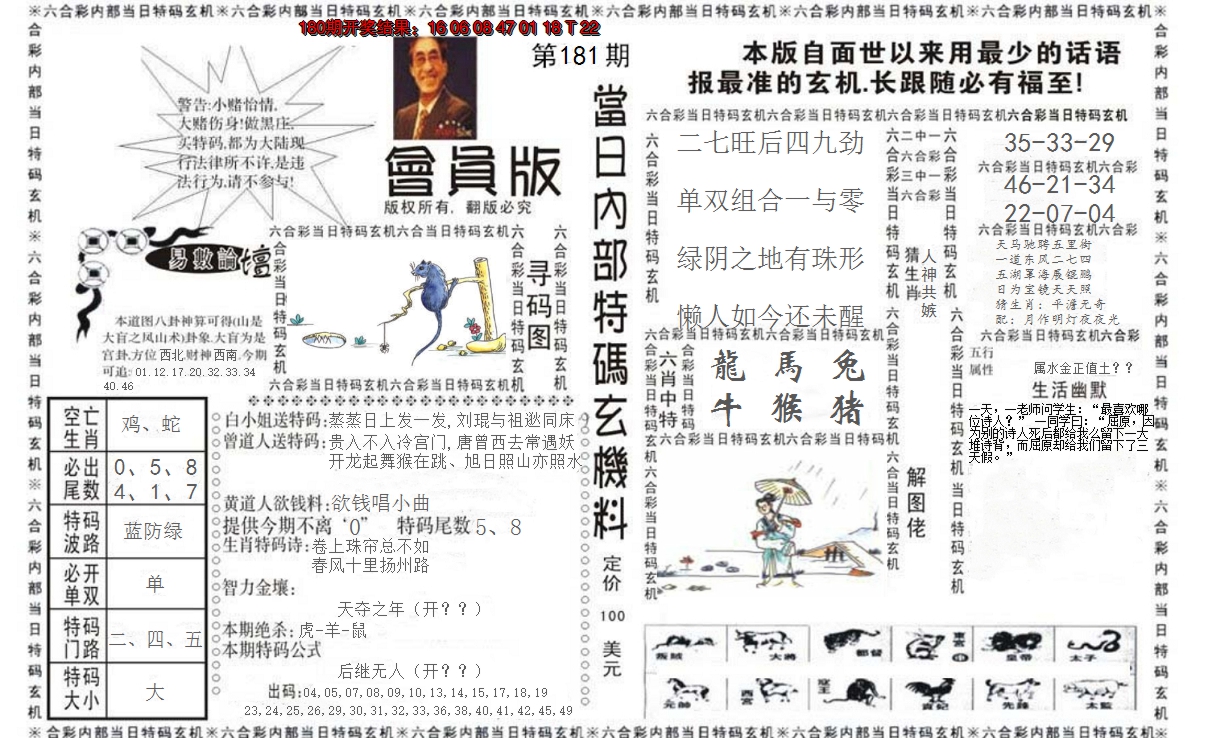 2024181期当日特码玄机报