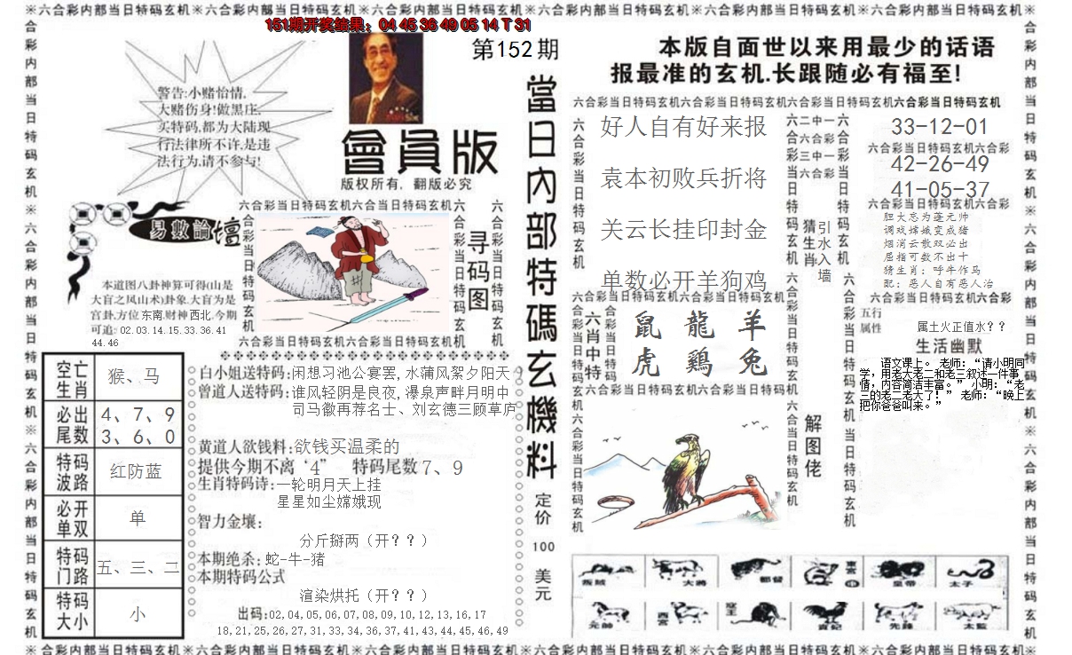 2024152期当日特码玄机报