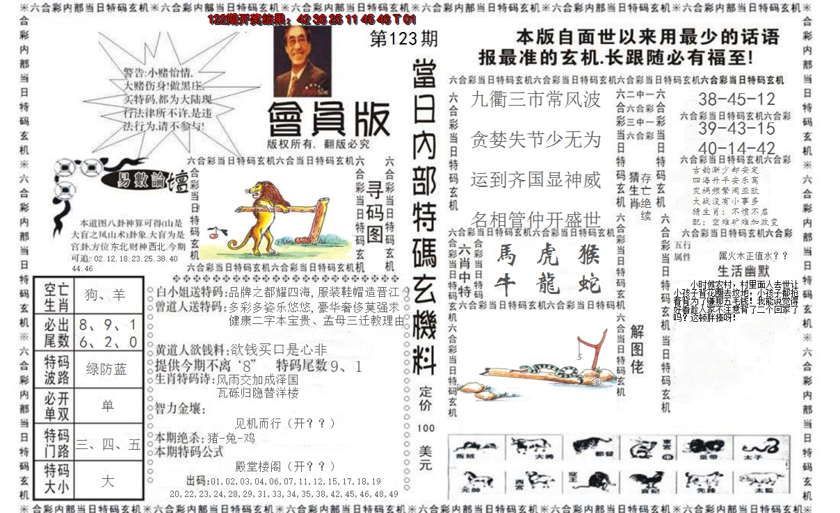2024123期当日特码玄机报