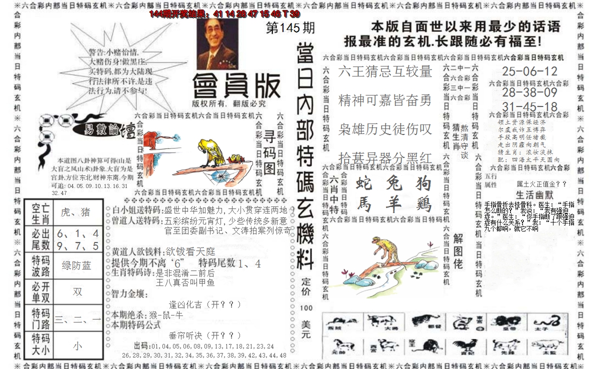 2024145期当日特码玄机报