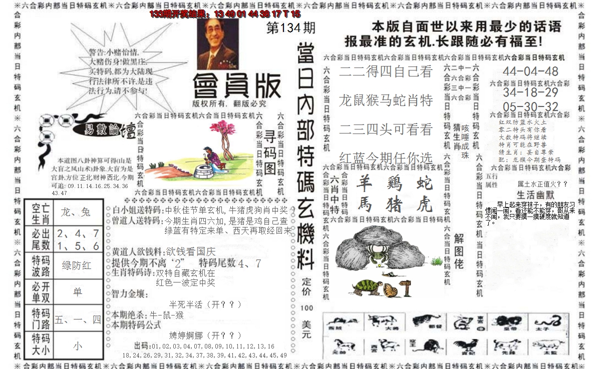 2024134期当日特码玄机报