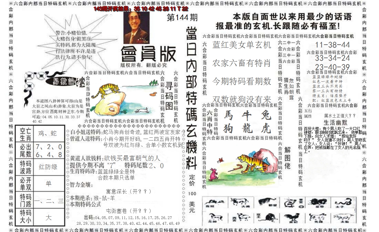 2024144期当日特码玄机报