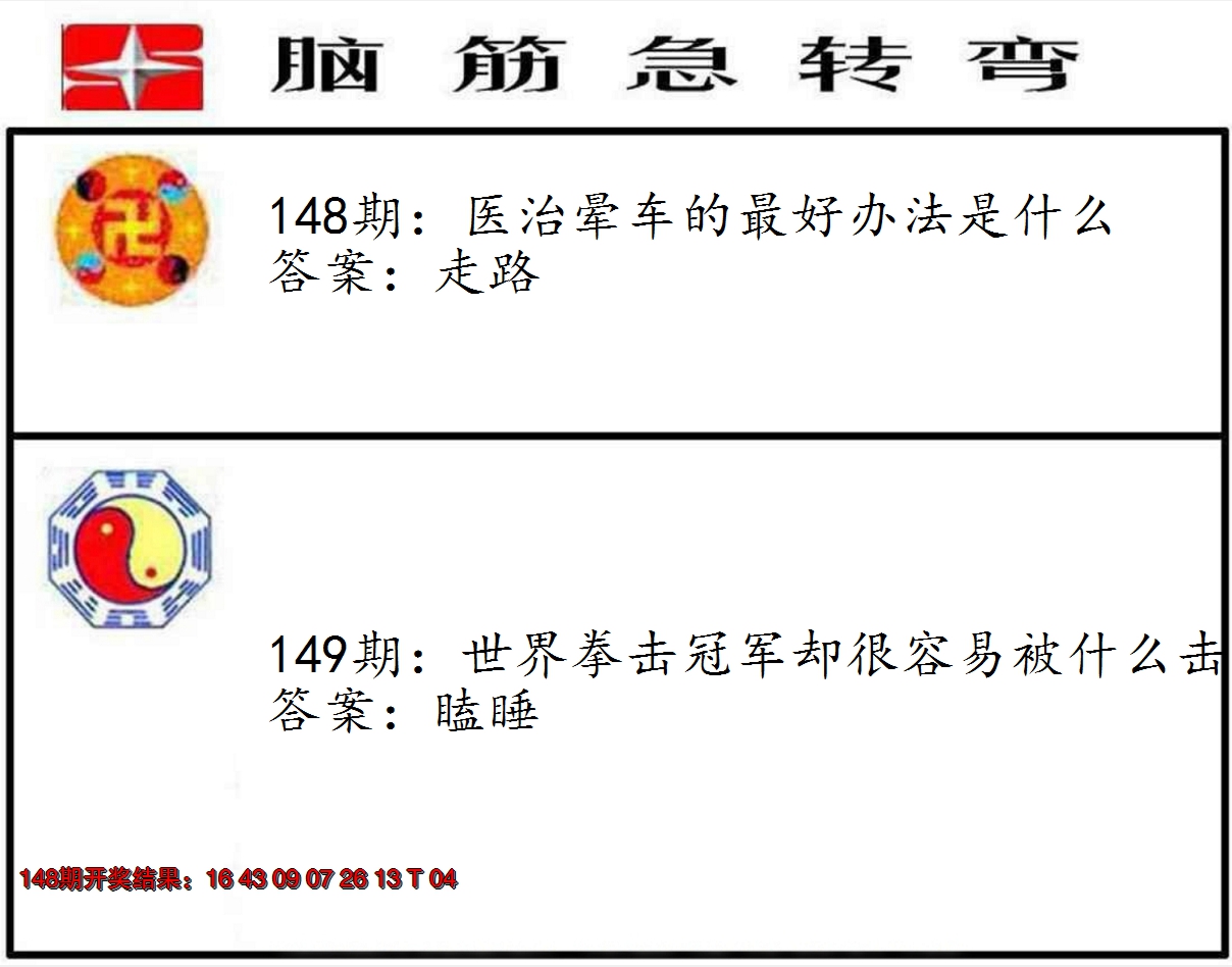 2024149期脑筋急转弯