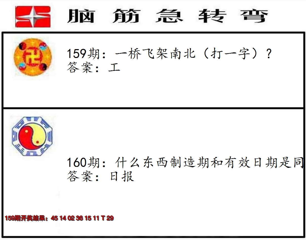 2024160期脑筋急转弯