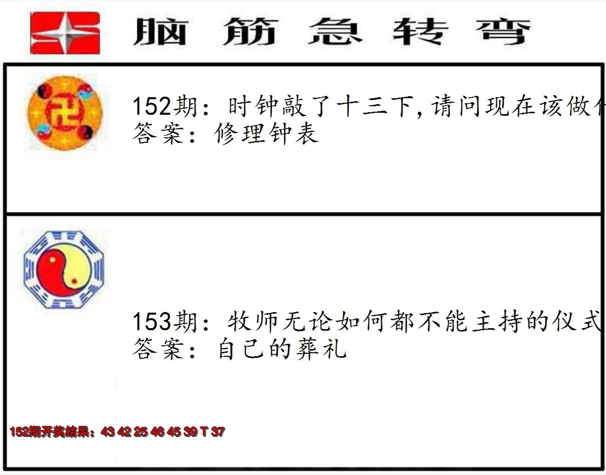 2024153期脑筋急转弯