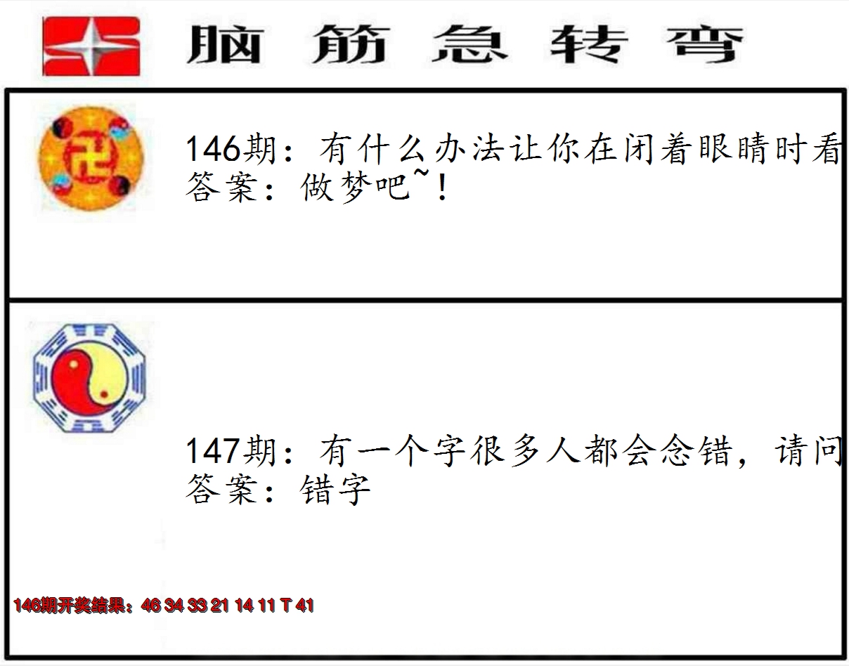 2024147期脑筋急转弯