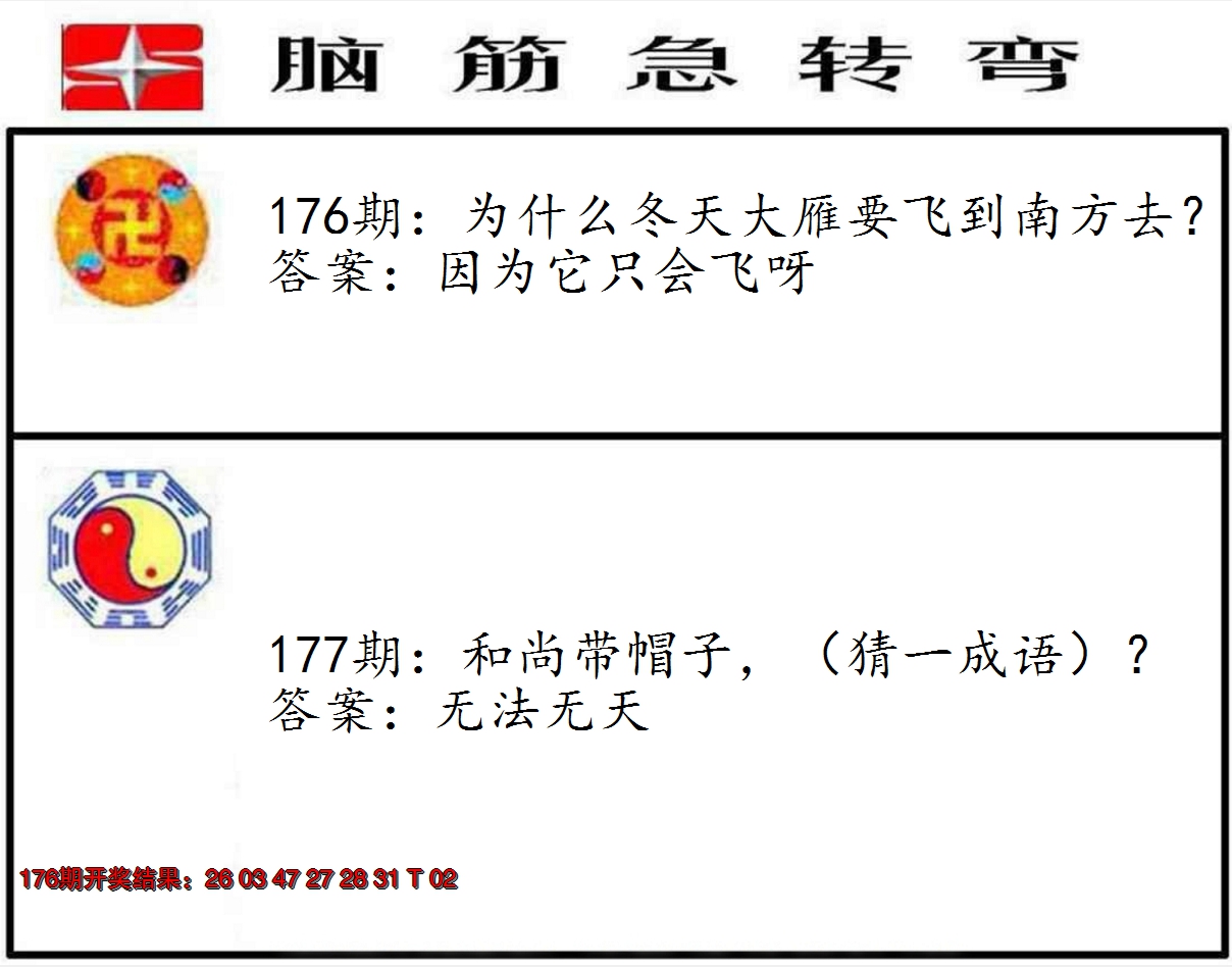 2024177期脑筋急转弯
