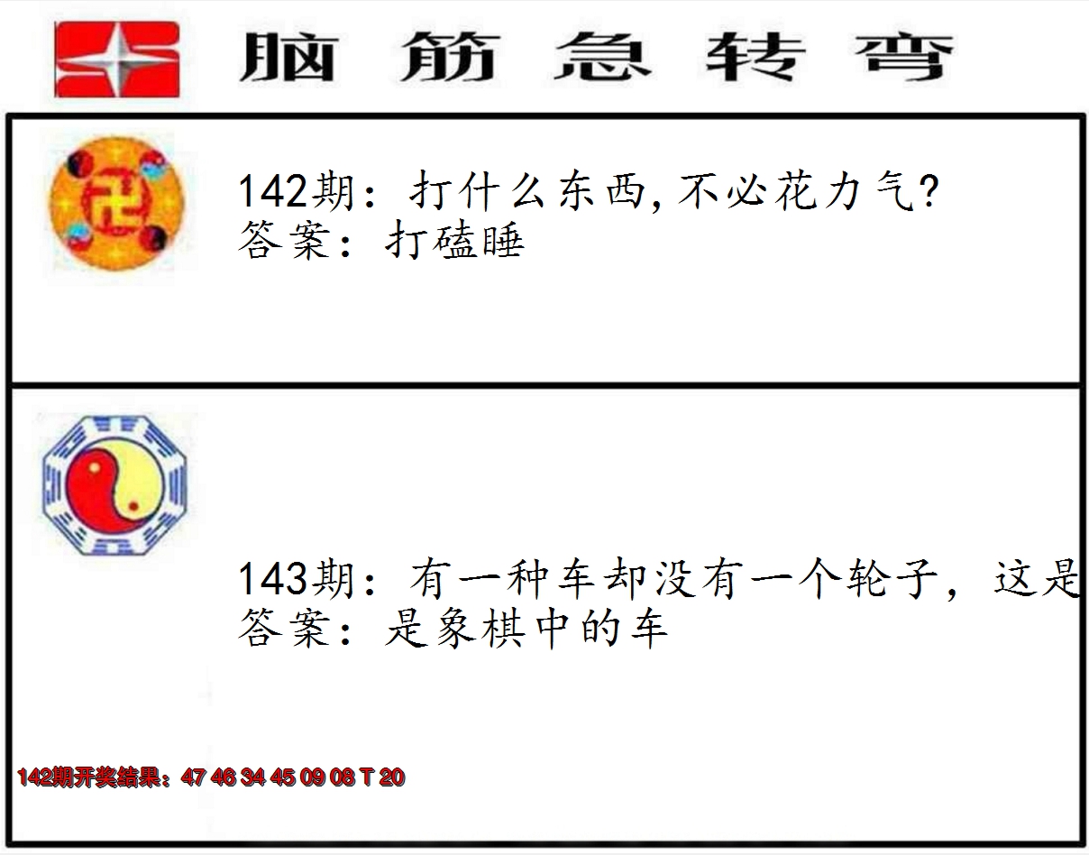2024143期脑筋急转弯