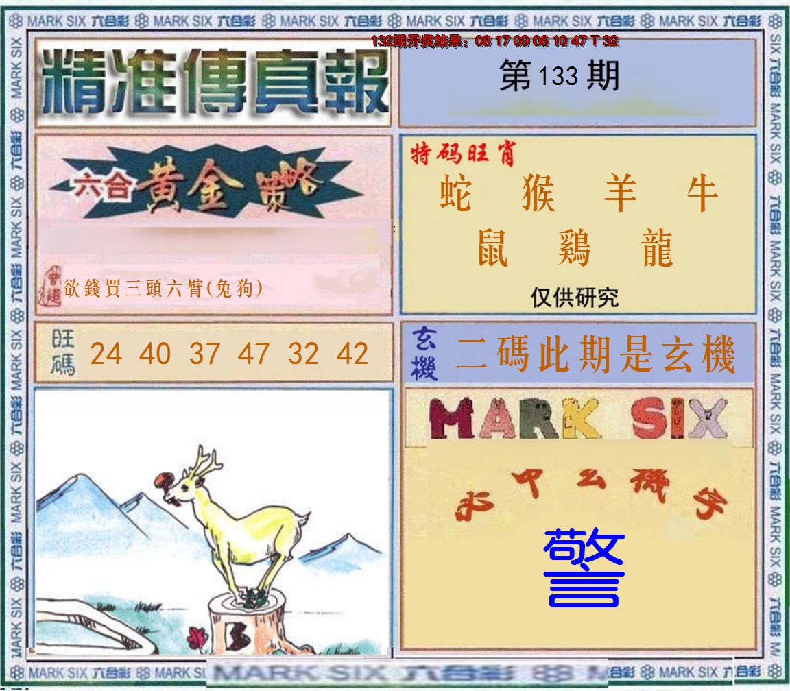 2024133期精准<傳真報>