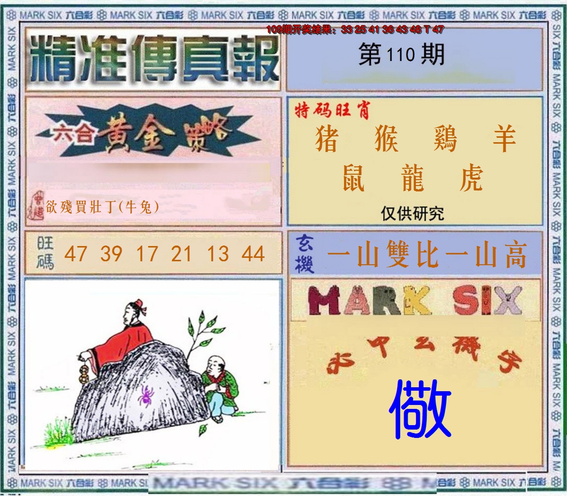 2024110期精准<傳真報>