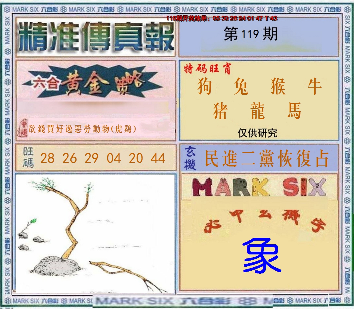 2024119期精准<傳真報>