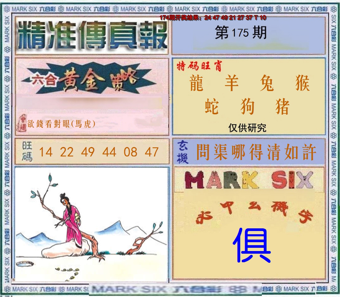 2024175期精准<傳真報>