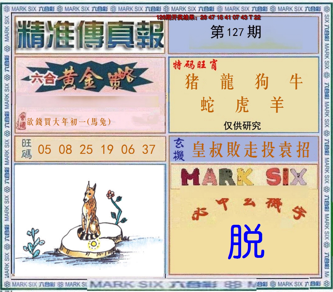 2024127期精准<傳真報>