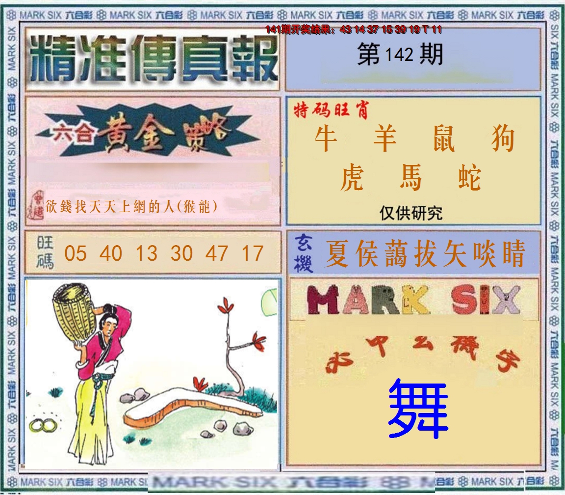 2024142期精准<傳真報>
