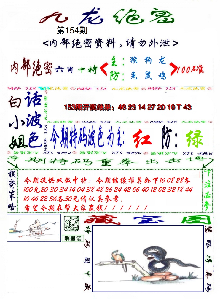 2024154期九龙密报