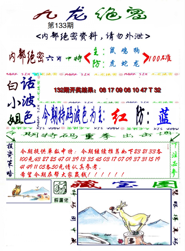 2024133期九龙密报