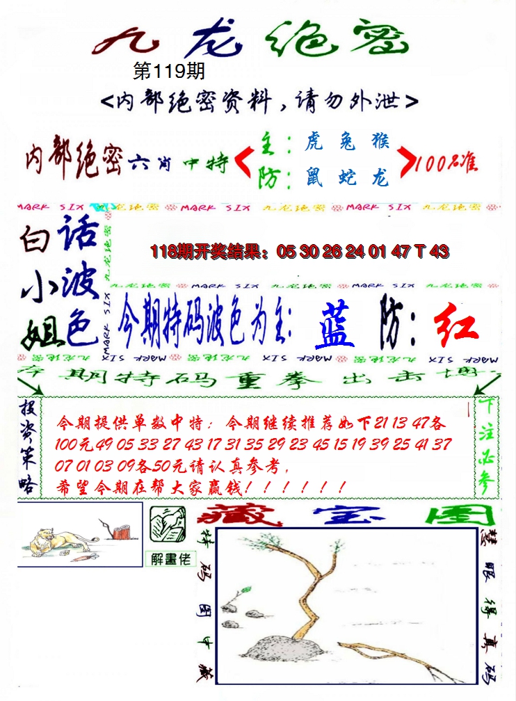 2024119期九龙密报