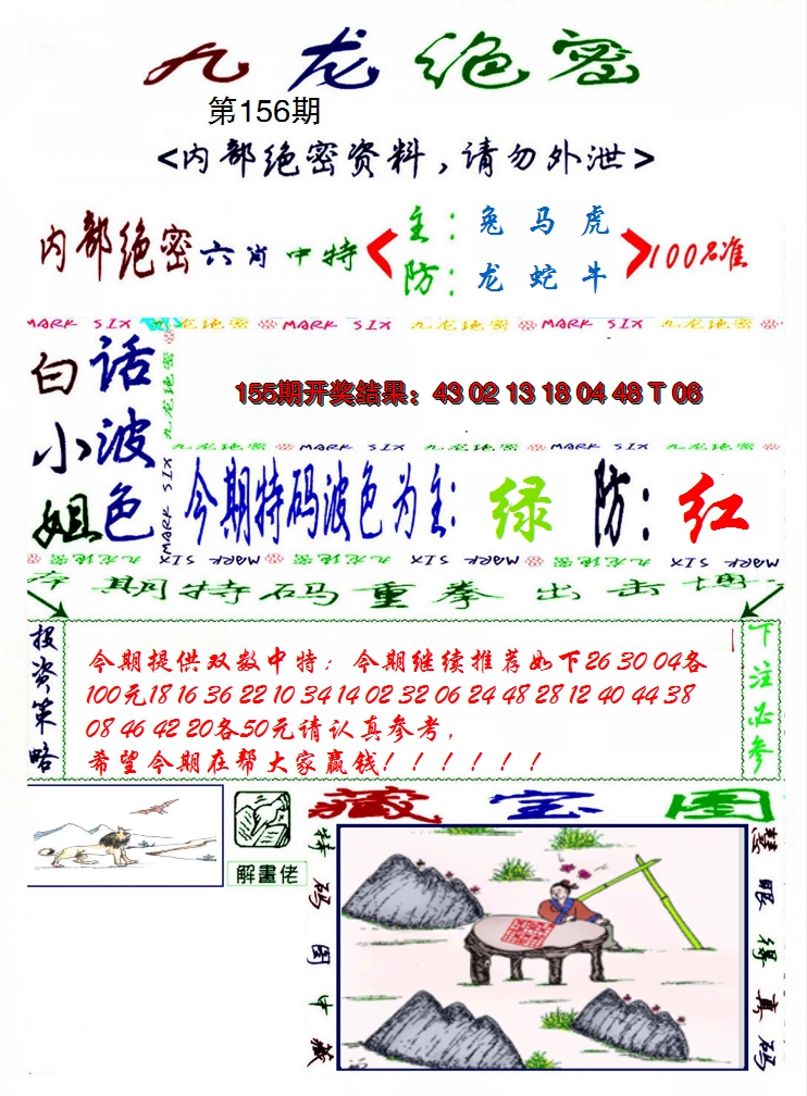 2024156期九龙密报