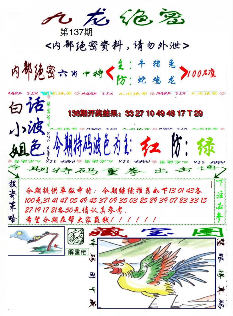 2024137期九龙密报