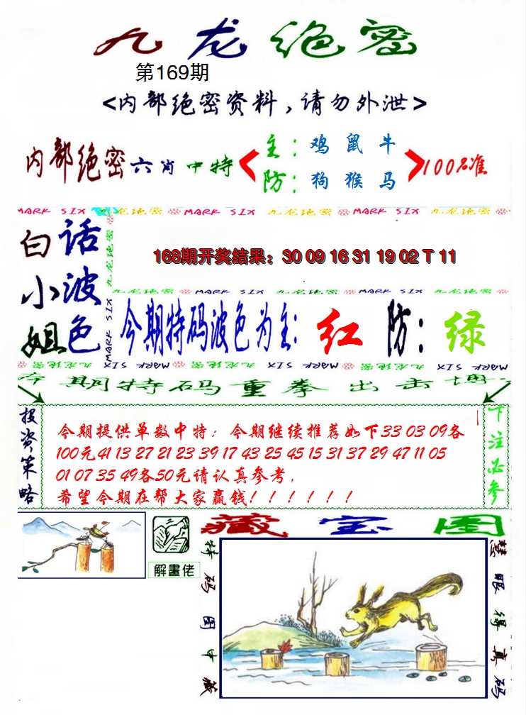 2024169期九龙密报