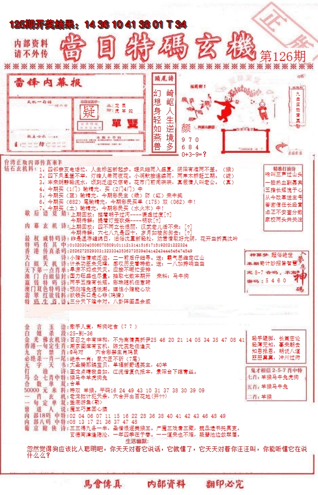 2024126期当日特码玄机-1
