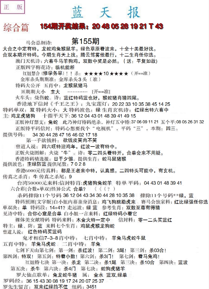 2024155期蓝天报A