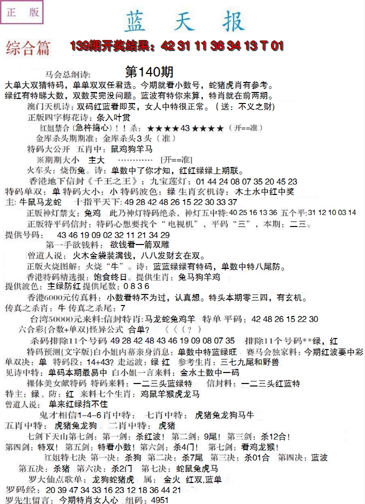2024140期蓝天报A