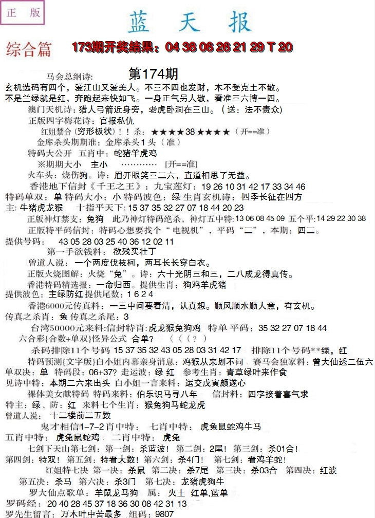 2024174期蓝天报A