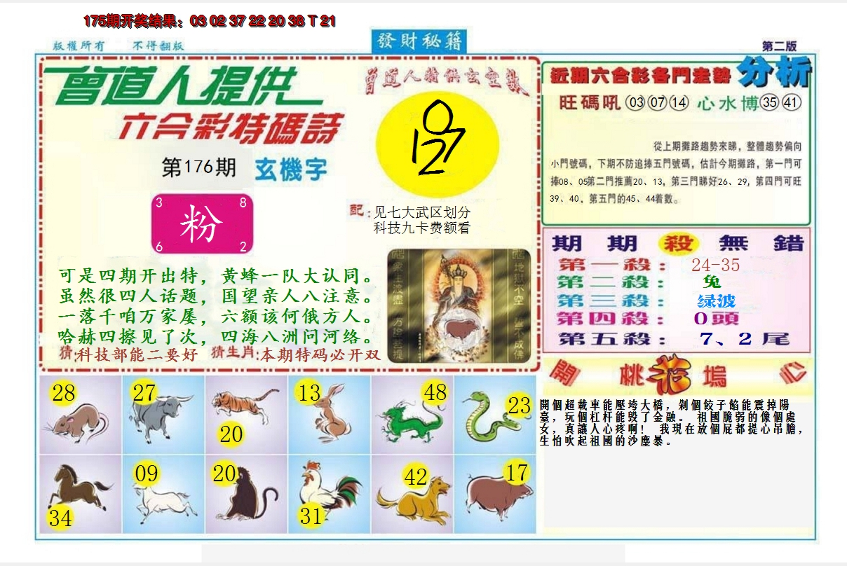 2024176期发财秘籍B
