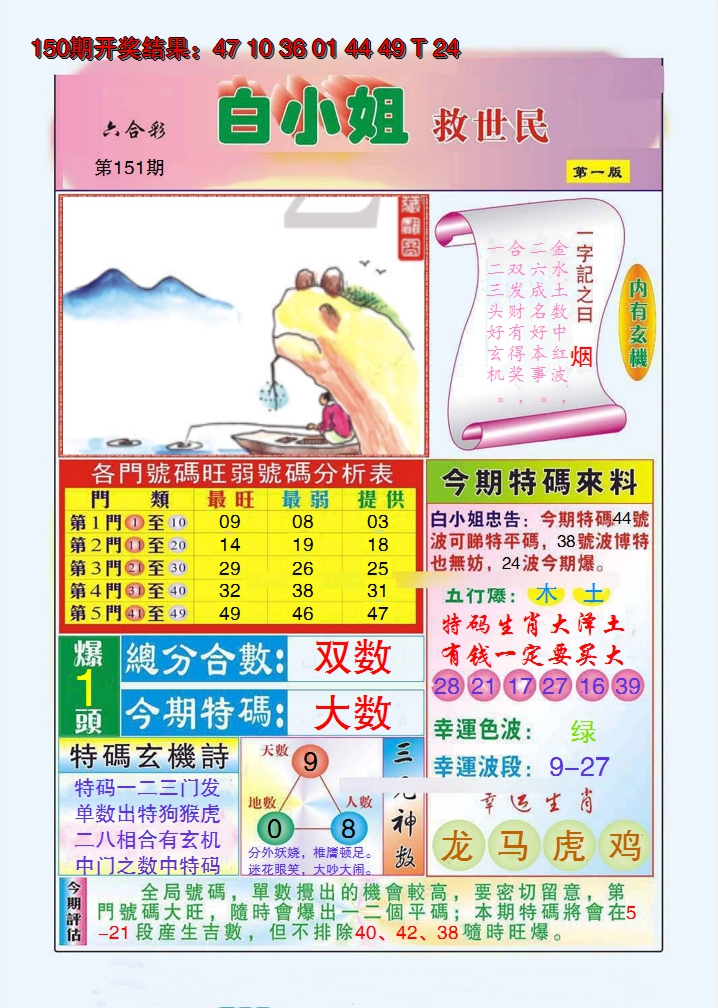 2024151期白小姐救世民A