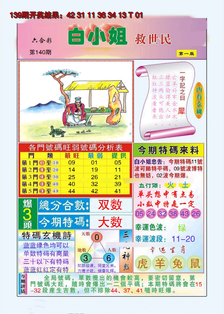 2024140期白小姐救世民A