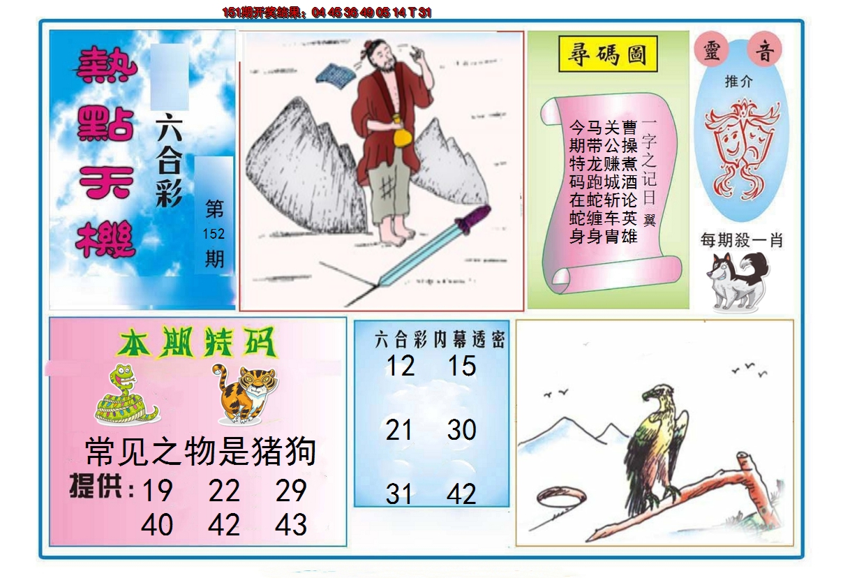 2024152期热点天机