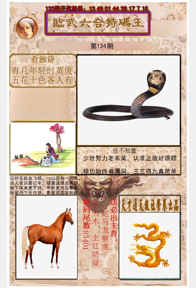 2024134期临武六合特码王