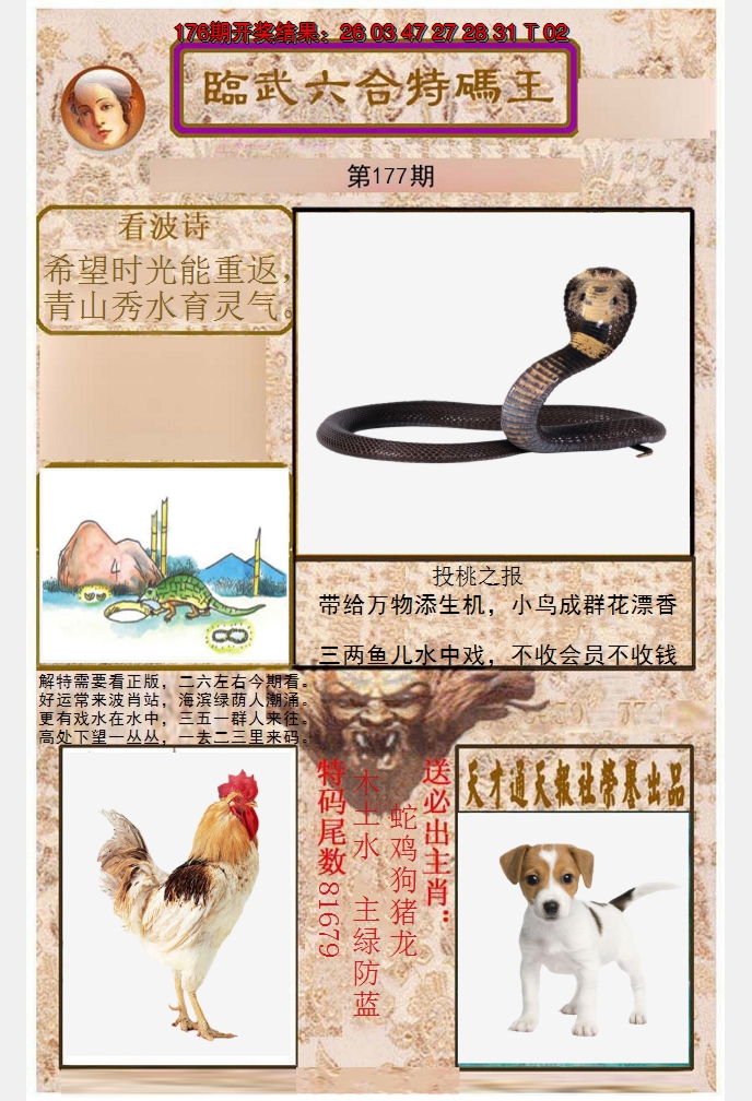 2024177期临武六合特码王