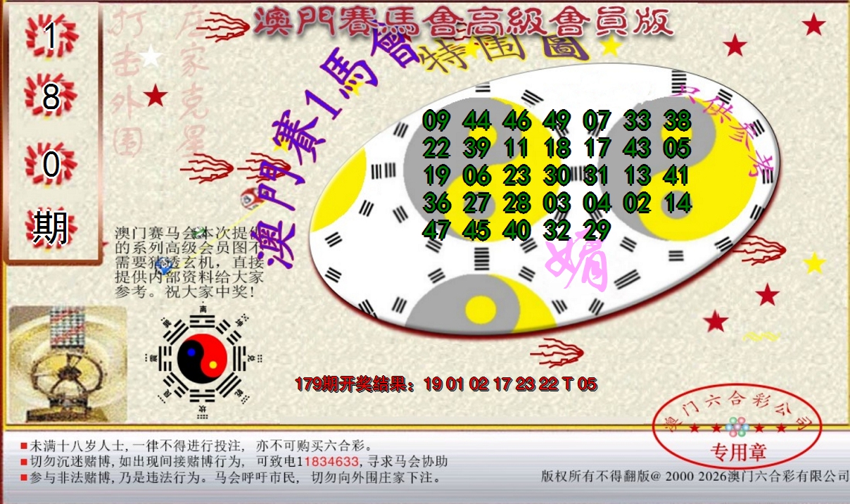 2024180期赛马会高级特围图