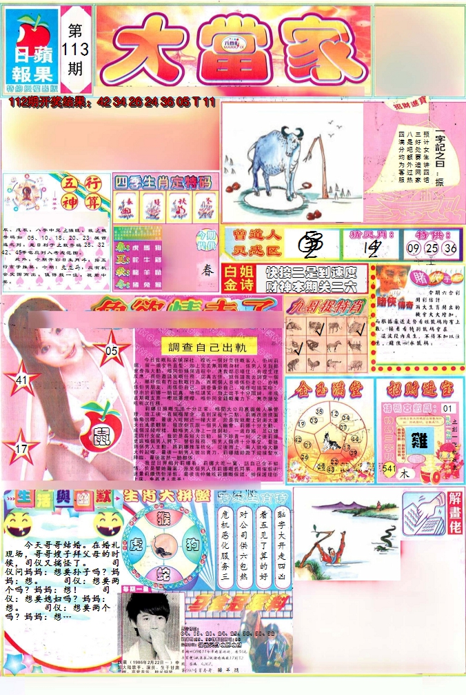 2024113期彩卷后庄A