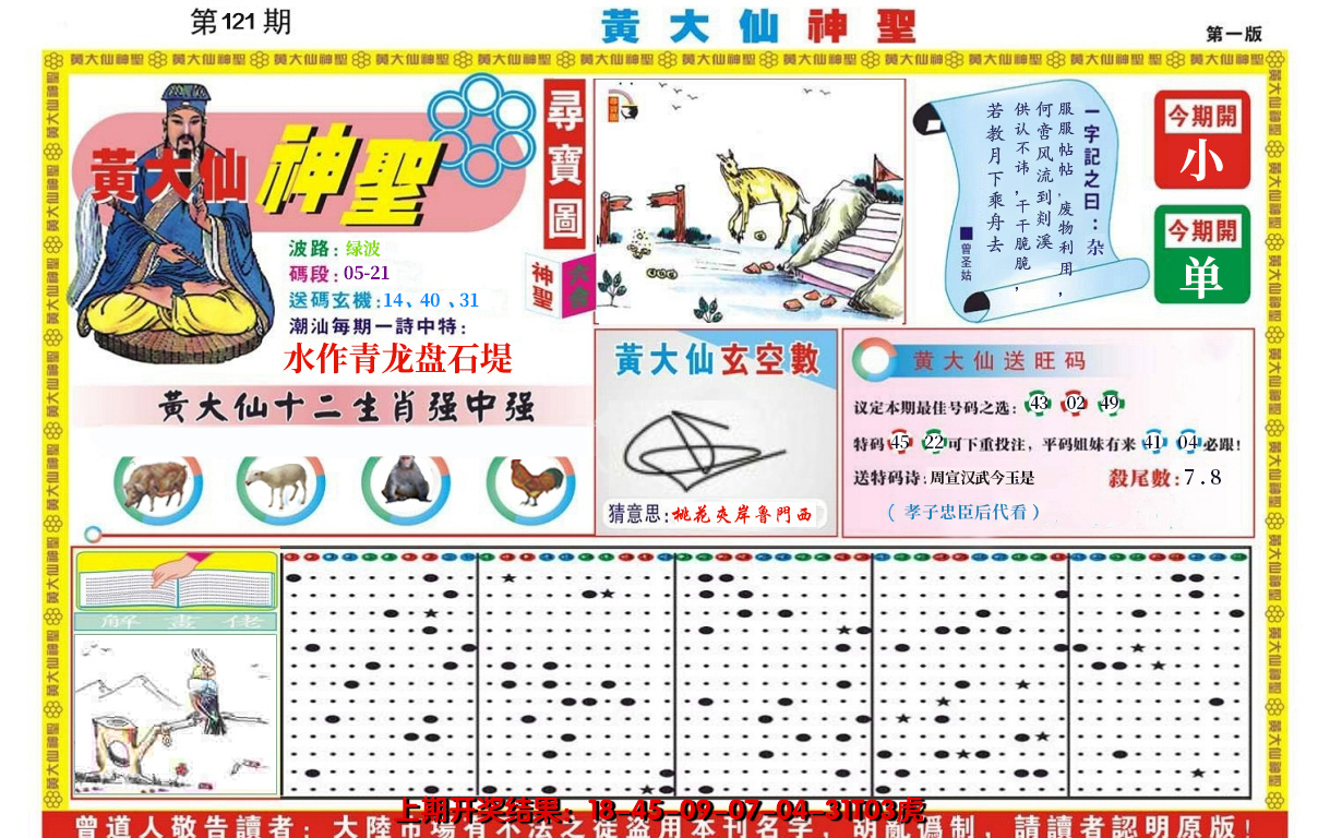 2024121期黄大仙神圣A