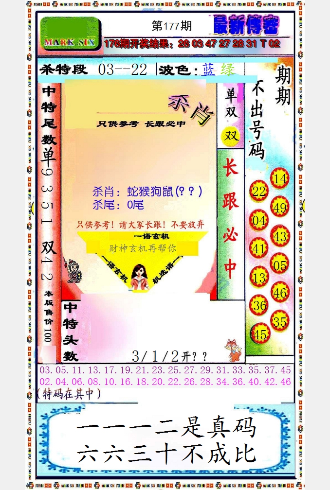 2024177期最新传密绝杀6肖