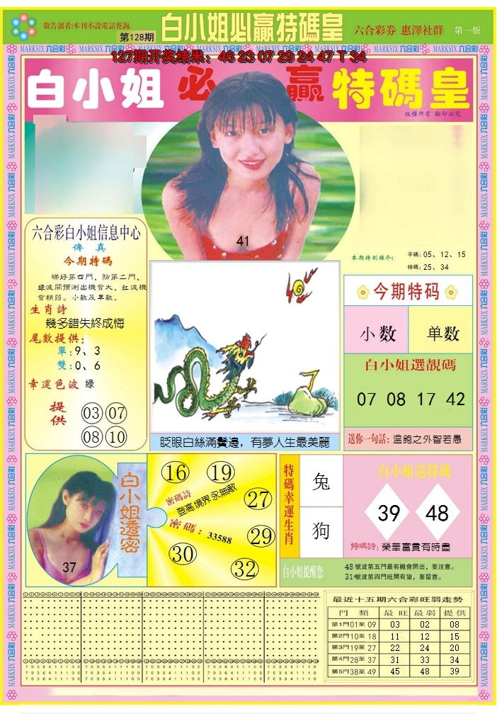 2024128期白小姐必赢A