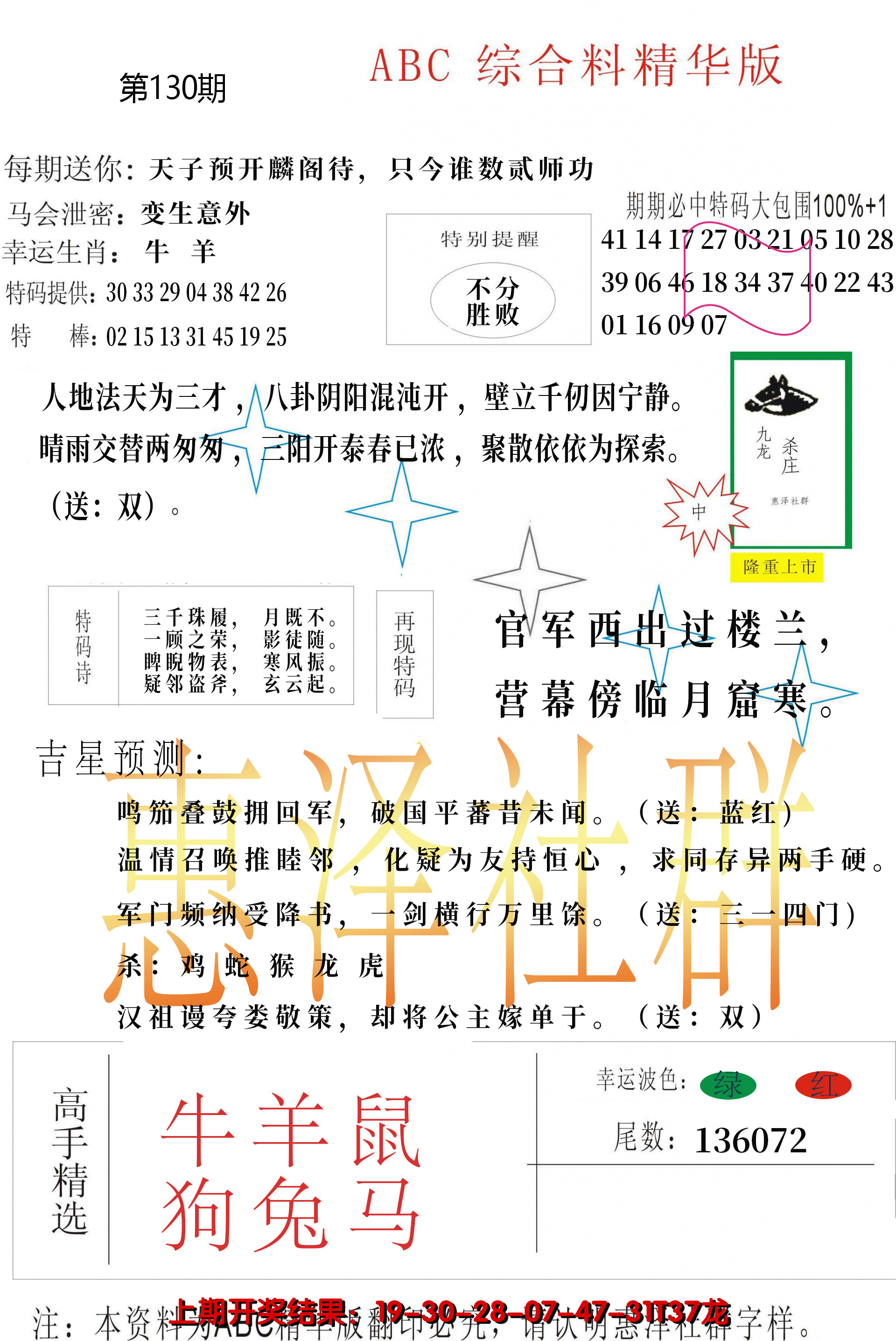 2024130期综合正版资料